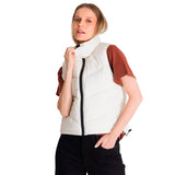 Chaleco Mujer Cropped Puffer Vest Beige Cat