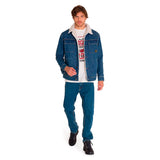 Chaqueta Unisex Denim Sherpa Lined W Gris Cat