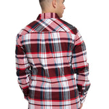 Camisa Hombre Plaid L/S Work Shirt Rojo Cat