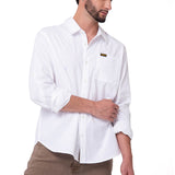 Camisa Hombre Convertible l/s popl Blanco Cat