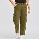 Pantalon Mujer Heritage Uniform Hig Verde Cat