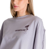 Remera Mujer Oversize Graphic Tee Gris Cat