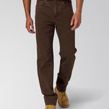 Jeans Hombre Rigid Denim Straight Marron Cat