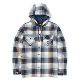 Chaqueta Hombre Hooded Flannel Azul Cat