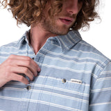 Camisa Manga Corta Hombre Chambray Plaid Short Cat