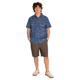 Camisa Hombre Relaxed Printed Popl Azul Cat
