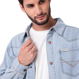 Camisa Hombre Denim Western L/S Sh Celeste Cat