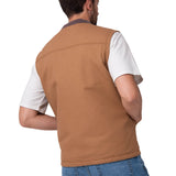Chaleco Hombre Canvas Utility Sherp Marron Cat