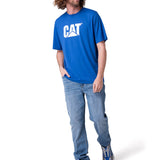 Remera Cat Logo Tee Azul Cat