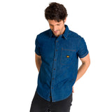 Camisa Hombre Denim S/S Shirt Gris Cat