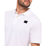 Remera Hombre Cat Logo Jersey Polo Blanco Cat