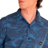 Camisa Hombre Relaxed Printed Popl Azul Cat