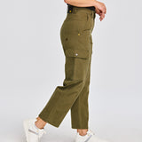 Pantalon Mujer Heritage Uniform Hig Verde Cat