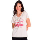 Remera Mujer Crew Centennial Grap Beige Cat