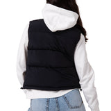 Chaleco Mujer Cropped Puffer Vest Negro Cat