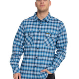 Camisa Hombre Plaid L/S Work Shirt Azul Cat