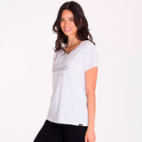 Remera Mujer Caterpillar Metallic Blanco Cat