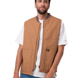 Chaleco Hombre Canvas Utility Sherp Marron Cat