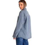 Chaqueta Mujer Oversized Hickory St Azul Cat