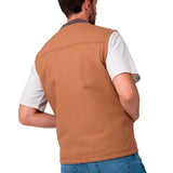 Chaleco Hombre Canvas Utility Sherp Marron Cat