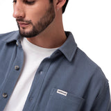 Camisa Hombre Waffle Knit L/S Butt Gris Cat