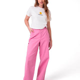 Pantalon Mujer Relaxed Canvas Carpe Rosado Cat