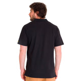 Remera Hombre Cat Logo Pique Polo Negro Cat