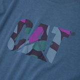 Remera Mujer Cat Logo Scoop Neck Azul Cat