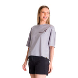 Remera Mujer Oversize Graphic Tee Gris Cat