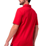 Remera Hombre Cat Logo Pique Polo Rojo Cat