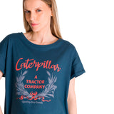 Remera Mujer Relaxed Graphic Tee Azul Cat