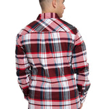 Camisa Hombre Plaid L/S Work Shirt Rojo Cat