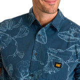 Camisa Hombre Relaxed Printed Popl Azul Cat