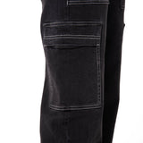 Jeans Mujer Denim Relaxed Cargo Gris Cat