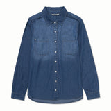 Camisa Mujer Foundation Denim L/S Gris Cat