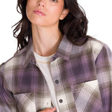 Remera Manga Larga Mujer Flannel Relaxed L/S Violeta Cat
