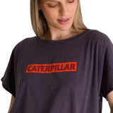 Remera Mujer Relaxed Graphic Tee Violeta Cat