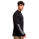 Remera Manga Larga Hombre Lightweight Cooling Negro Cat