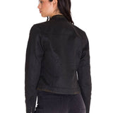 Chaqueta Mujer W Waxed Moto Jacket Negro Cat