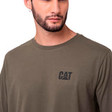 Remera Hombre Cat Small Logo Tee Verde Cat