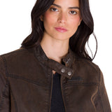 Chaqueta Mujer W Waxed Moto Jacket Marron Cat