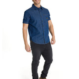Camisa Hombre Denim S/S Shirt Gris Cat