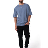 Remera Hombre Slub Knit Relaxed Te Gris Cat