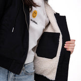Chaqueta Mujer Canvas Sherpa Lined Negro Cat