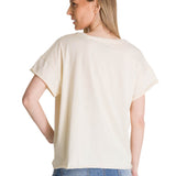 Remera Mujer Relaxed Graphic Tee Beige Cat