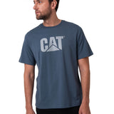 Remera Hombre Cat Logo Tee Azul Cat