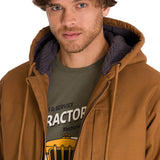 Chaqueta Hombre Hooded Sherpa Lined Marron Cat