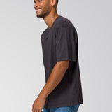 Remera Hombre Slub Knit Relaxed Te Negro Cat