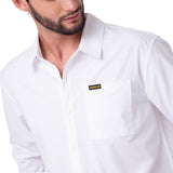 Camisa Hombre Convertible l/s popl Blanco Cat
