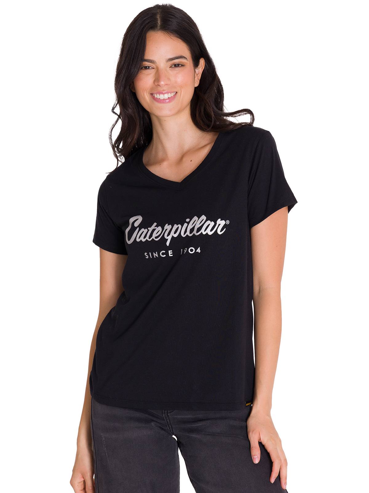 Remera Mujer Caterpillar Metallic Negro Cat
